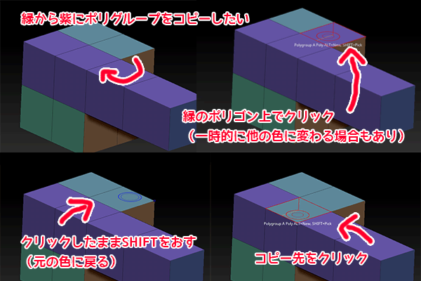 ZBrush-ZModelerで覚えておきたい機能!Edge Selector Widget/PolyGroups操作の色々/Do Nothing Actionについて