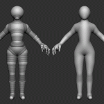 ZBrush-ZSphere(Zスフィア)基本的な人型の作成のワークフロー