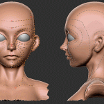 【ZBrush】ZRemesherガイドカーブ。リメッシュ時に任意のトポロジーを!
