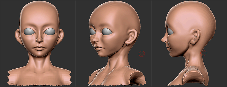 Udemyでzbrushコースを購入してみた7 Zbrushで作る初めてのキャラクター制作5 らくがきクリエイトmononoco