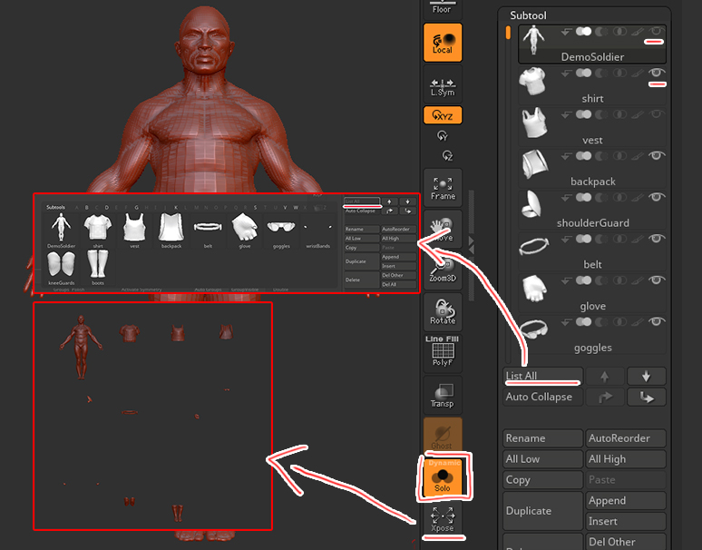 zbrush cant color subtool