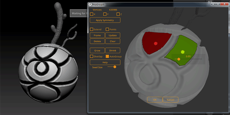 ZBrush-複雑なポリグループも簡単に作成！PolyGroupItの使い方