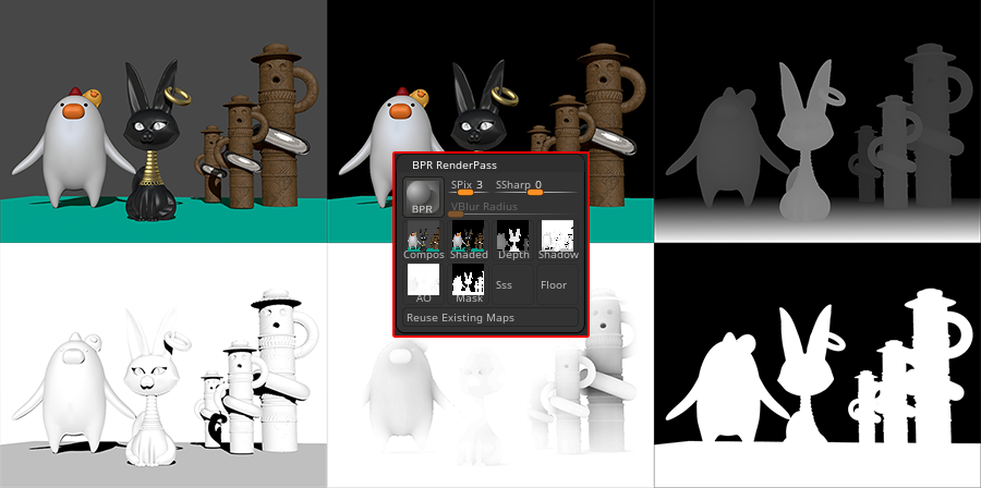 zbrush bpr render pass