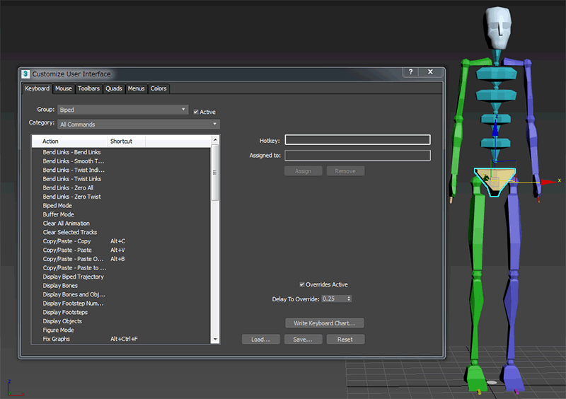 3dsMax-biped/アニメーションをする前に行う設定