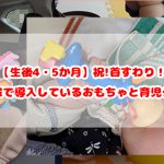 【生後4・5か月】祝！首すわり！導入しているおもちゃと育児グッズ