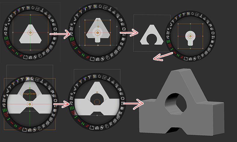 Zbrush Snapshot3d スナップショット3d の使い方とspotlightでのアルファ編集のあれこれ らくがきクリエイトmononoco