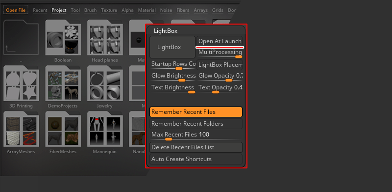 how to turn off lightbox zbrush