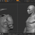 【ZBrush】ドキュメントを2分割!Split Screenモード