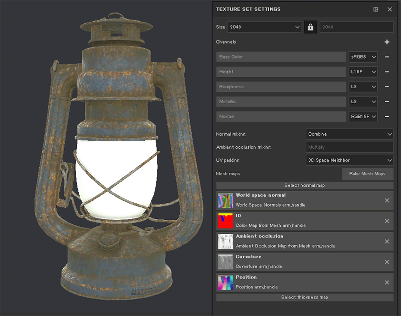 【SubstancePainter】テクスチャベイクのワークフロー