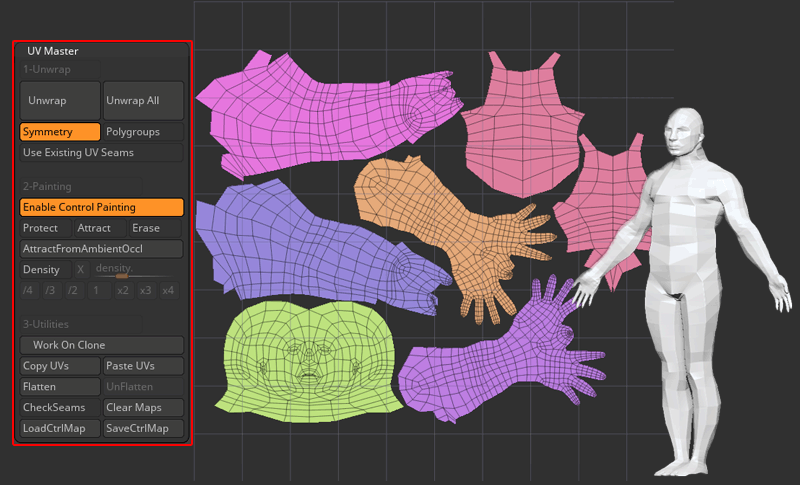 understanding 3d uv zbrush