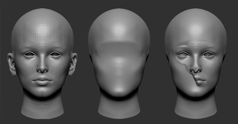 ZBrush-History Recallブラシの使い方-Undo履歴からディテールを投影！