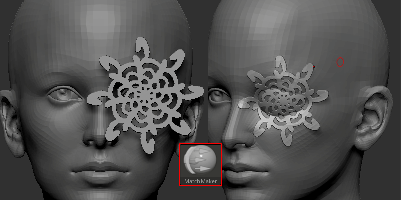 【ZBrush】MatchMakerブラシの使い方。メッシュを変形、他モデルの形状にフィット！