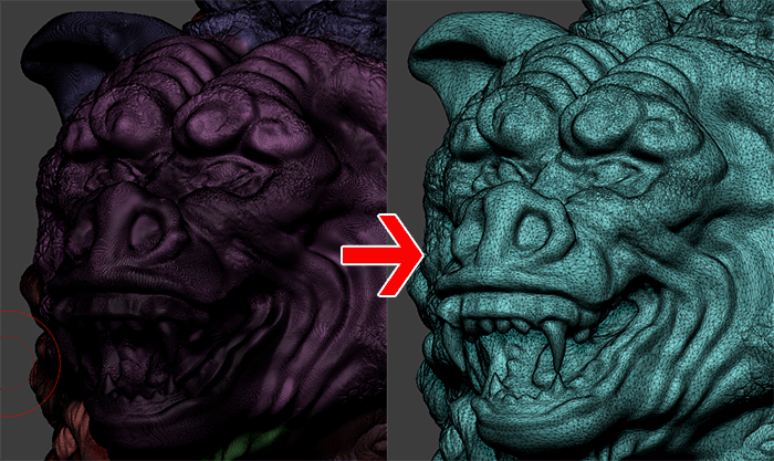 how much to decimate from zbrush to take into maya