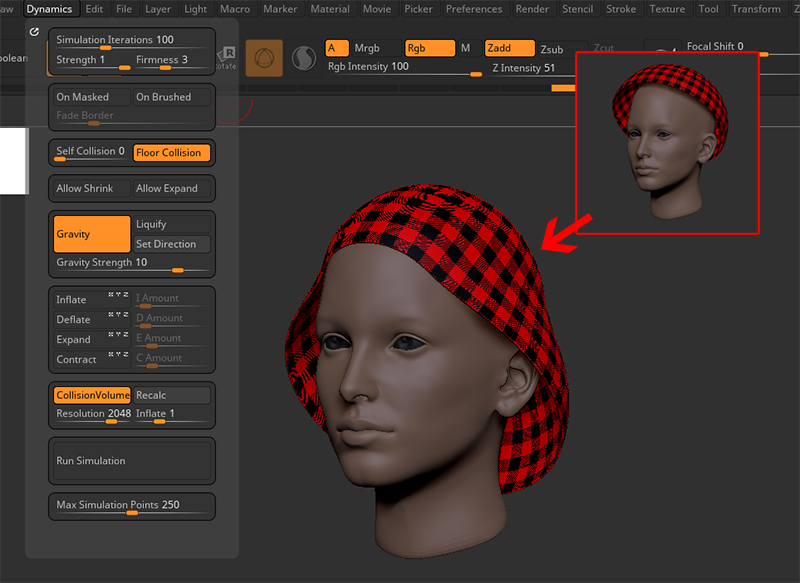 zbrush cloth plugin