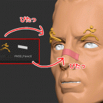 【ZBrush】オブジェクトを曲面に沿わせて変形・配置させる【インサートメッシュ+Projection Strength】