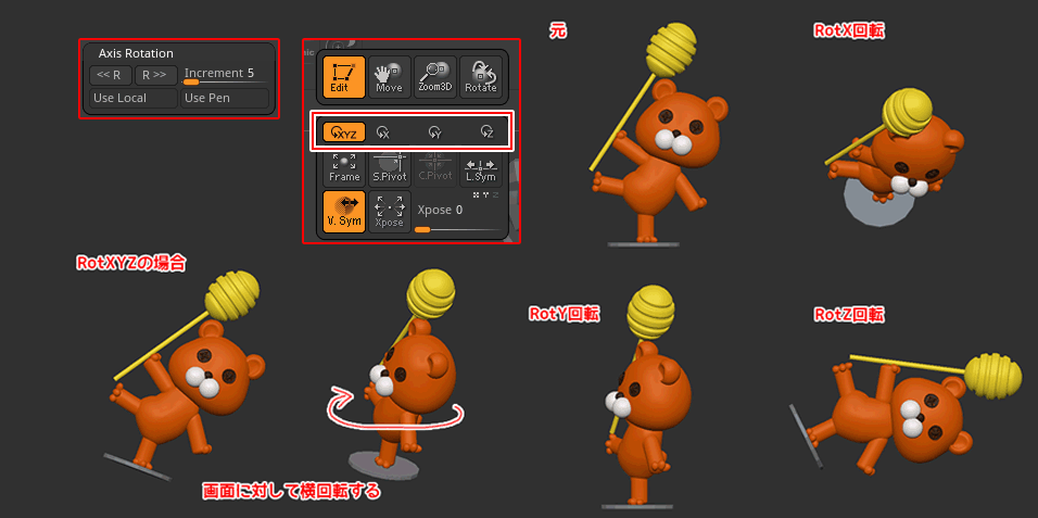 zbrush change axis angle