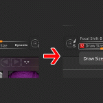 ZBrush-小数点以下が嫌!Draw size(ドローサイズ)を整数で動かす方法