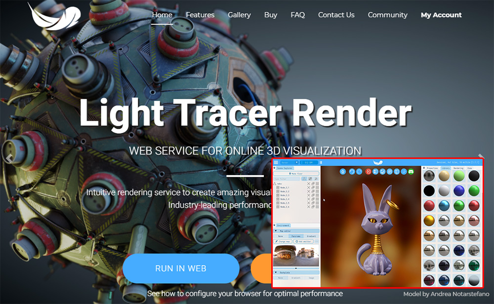 【レビュー】ブラウザでもフォトリアルなレンダリング!「Light Tracer Render」