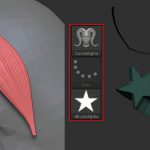 ZBrush-アルファを使ってカーブを押し出し!CurveAlphaブラシ【筋肉メイキングあり】