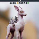 【LightTracerRender】Sketchfabのデータをターンテーブルで動画出力してみた