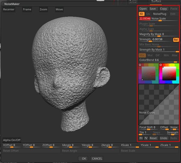 exporting surface noise zbrush
