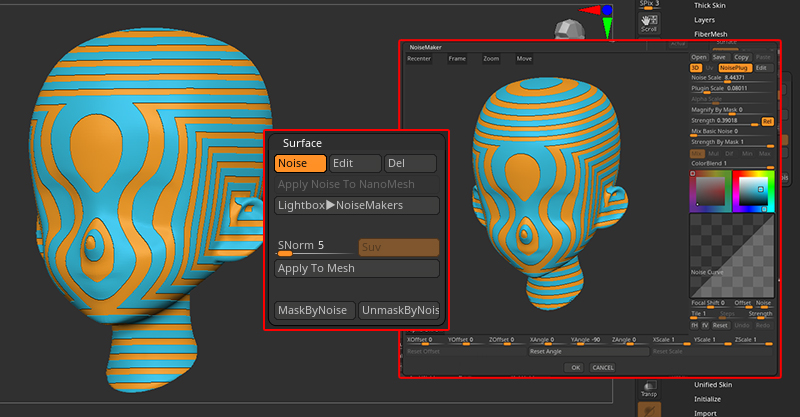 ZBrush-プロシージャルなノイズを！Surface Noise(サーフェスノイズ)の使い方