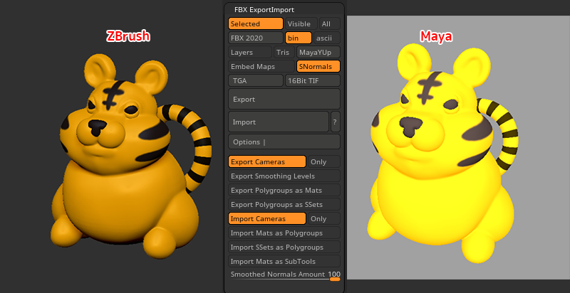 ZBrush-FBX入出力プラグイン！FBX ExportImportの使い方と各設定