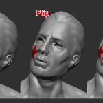 【ZBrush】ポージング付きモデルのペイント反転・ミラーリング!Flip/Mirror  By Posable Symmetry