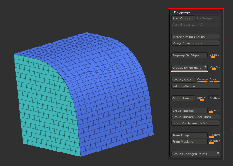 ZBrush-ベベルブラシ後のトポロジーの歪みをZRemesherを使って整える案 | らくがきクリエイトmononoco