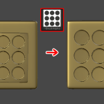 【ZBrush】模様だけを彫りたい！アルファの黒い部分だけ使用する【MidValue】