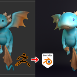 ZBrushからBlenderへのワークフロー(ポリペイントを使用する)