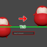 【ZBrush】接地(Y:0)に移動!Snap To Ground