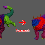 【ZBrush】Dynamesh(ダイナメッシュ)時にポリグループを維持する方法
