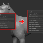 【ZBrush】Goz。C4Dしか出てこない!?mayaへのパス設定