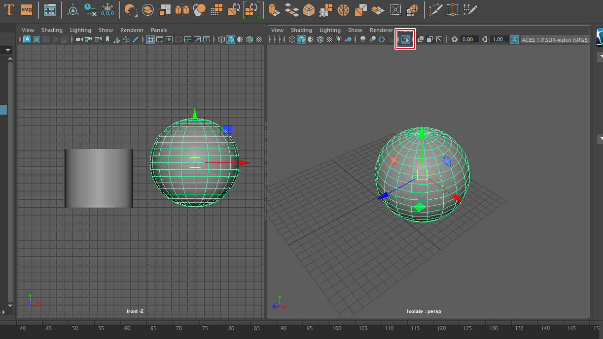【Maya】選択オブジェクトのみ表示する【Isolate Select】
