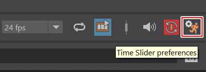 Maya Time Slider gear icon